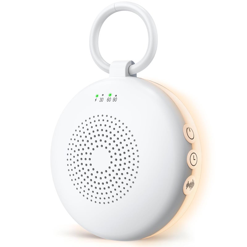 YGiTK White Noise Machine Portable Sleep Sound Machine with 6 Night Light Levels for Baby Kids Adults, 12 Soothing Sounds Therapy for Sleeping Nursery Travel, USB Rechargeable Timer Baby Sleep Aid